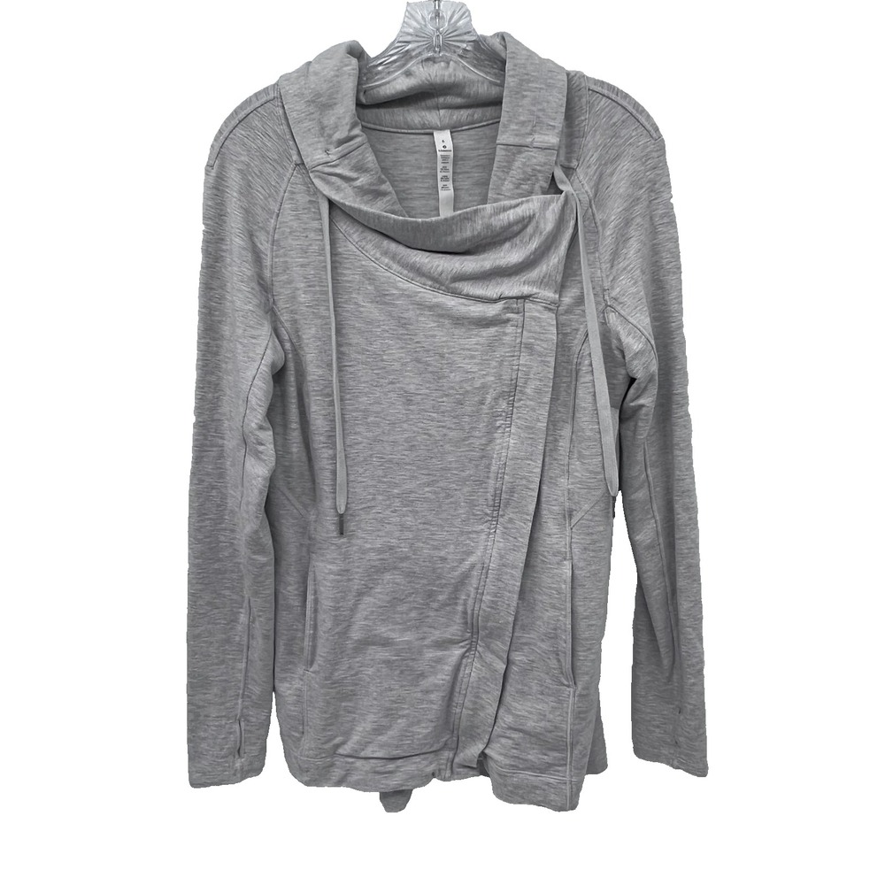 LULULEMON Women's Sz 6 Coast Easy Wrap Jacket in Heathered Core Ultra Light Gray